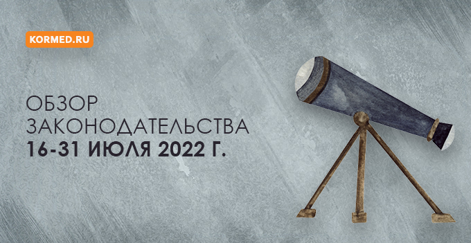 Обзор нормативных правовых актов за 2-ю половину июля 2022 года