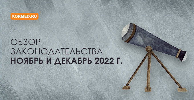 Обзоры нормативных правовых актов за ноябрь и декабрь 2022 года